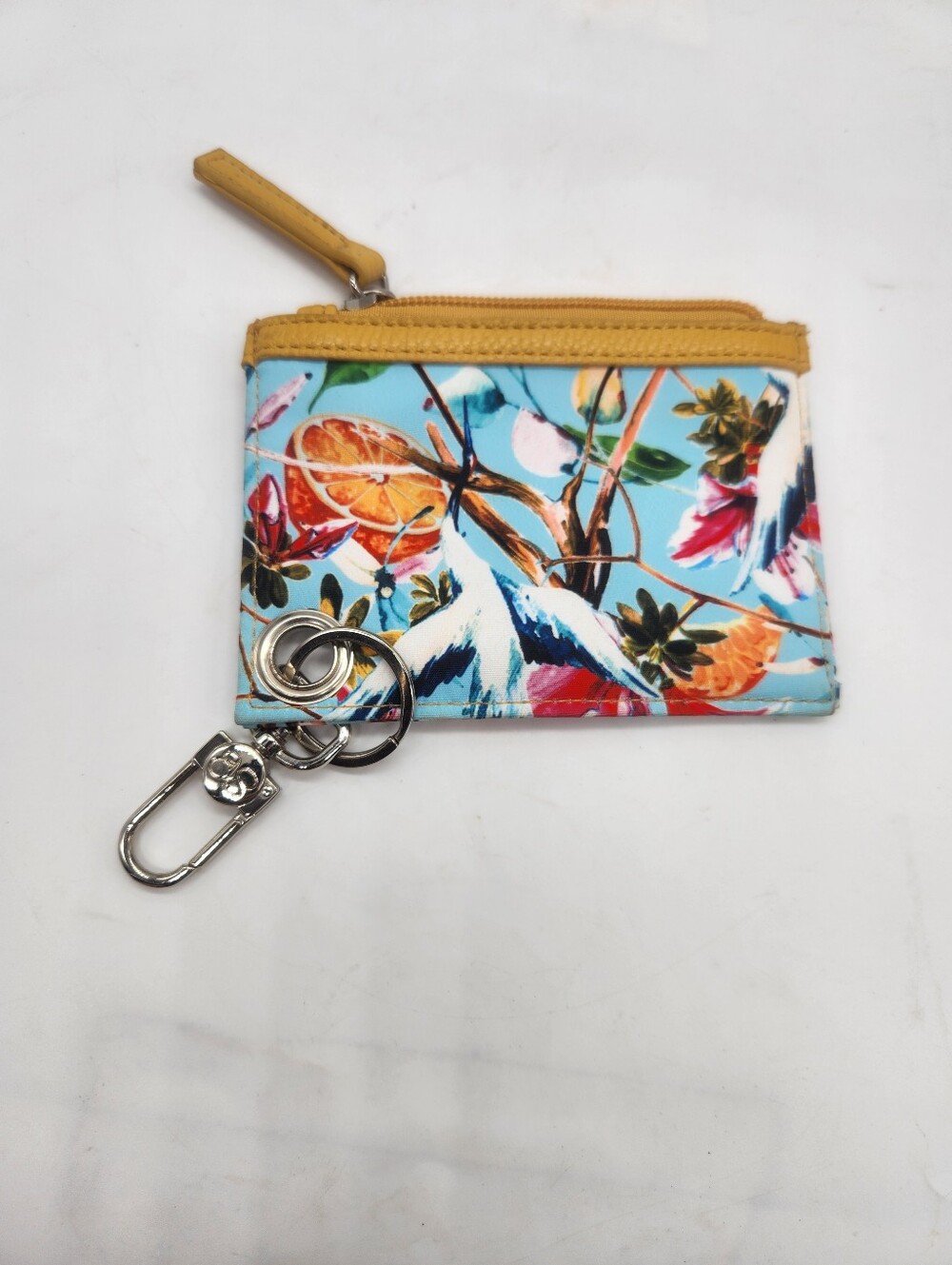 Samantha Brown To-Go Wallet Zip Change Purse in the "Tropical Garden"